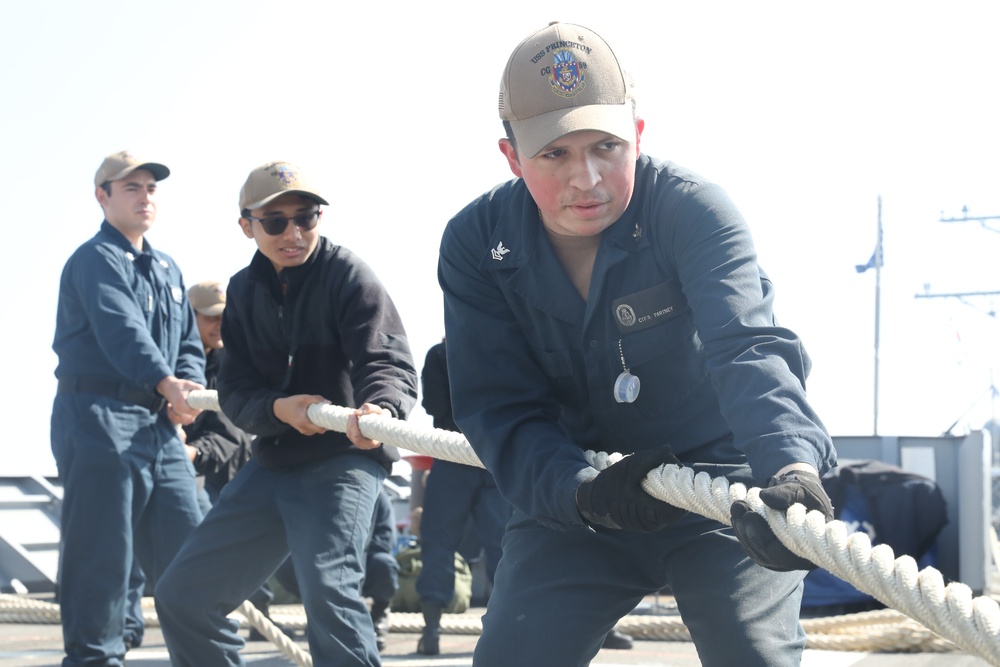 USS Princeton Conducts Sea and Anchor