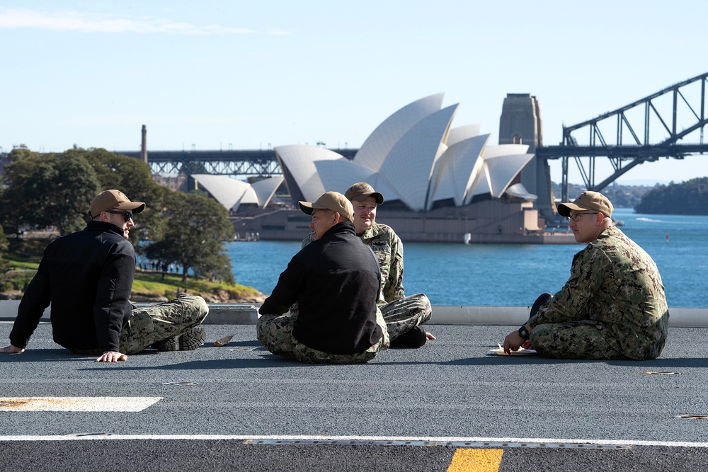 USS Canberra and HMAS Canberra BBQ