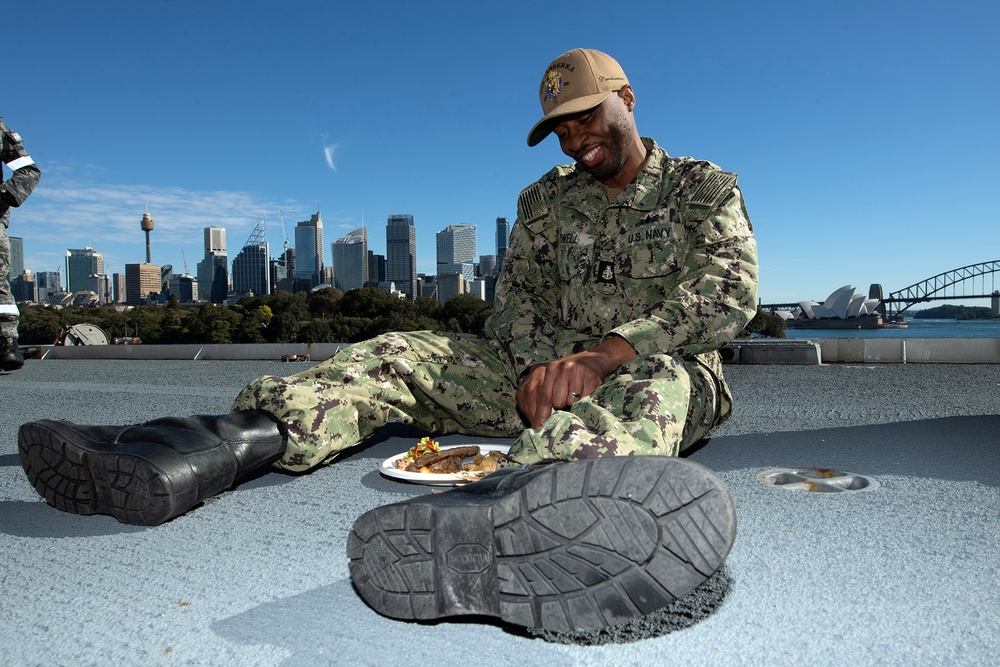 USS Canberra and HMAS Canberra BBQ