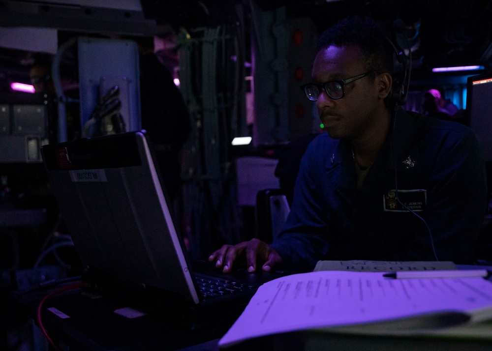 Sailors Stand Watch Aboard USS John Finn (DDG 113)