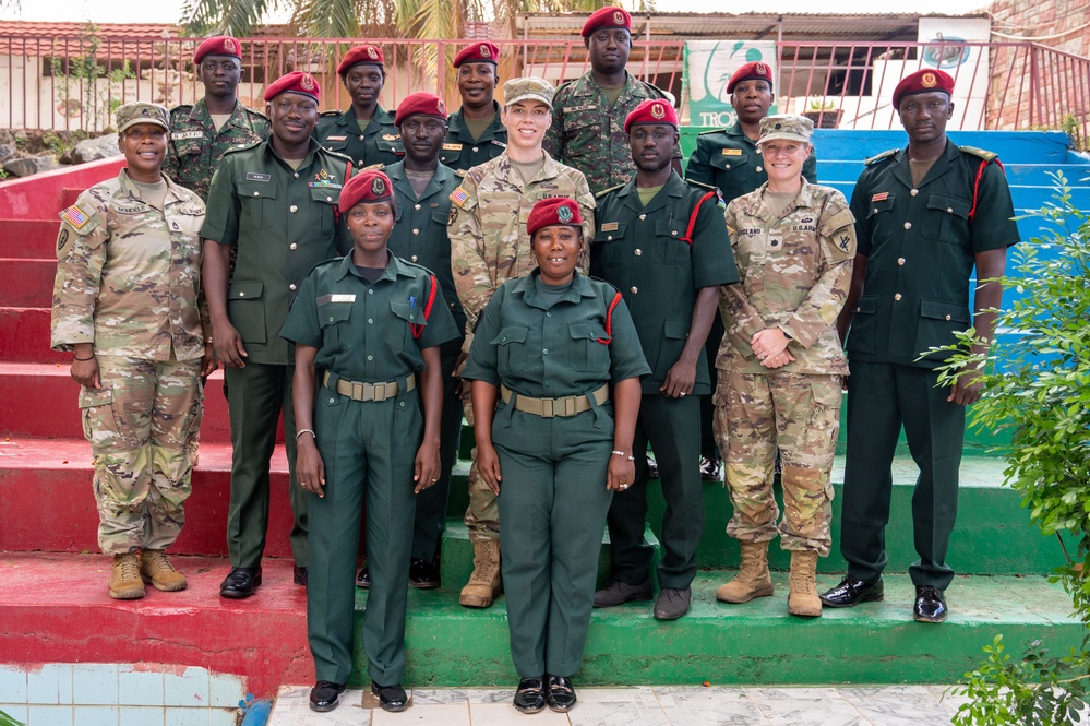 Civil Affairs Command, U.S. Army Southern European Task Force, Africa (SETAF-AF), and the Gambian Armed Forces (GAF) conducts Leader Engagement