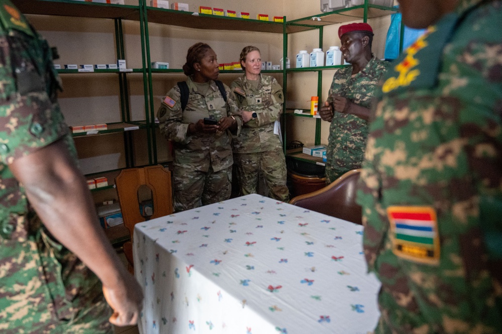 Civil Affairs Command, U.S. Army Southern European Task Force, Africa (SETAF-AF), and the Gambian Armed Forces (GAF) conducts Leader Engagement