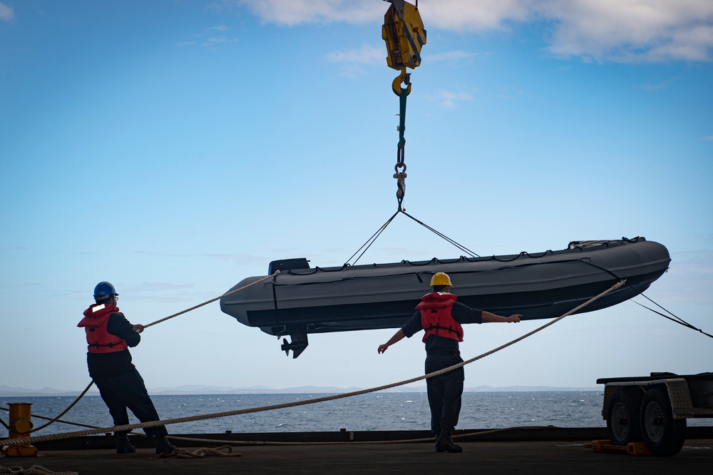 USS Miguel Keith Conducts Boat Operations