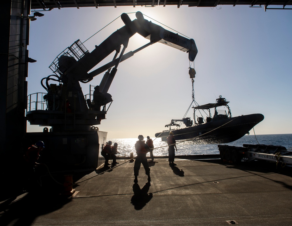 USS Miguel Keith Conducts Boat Operations