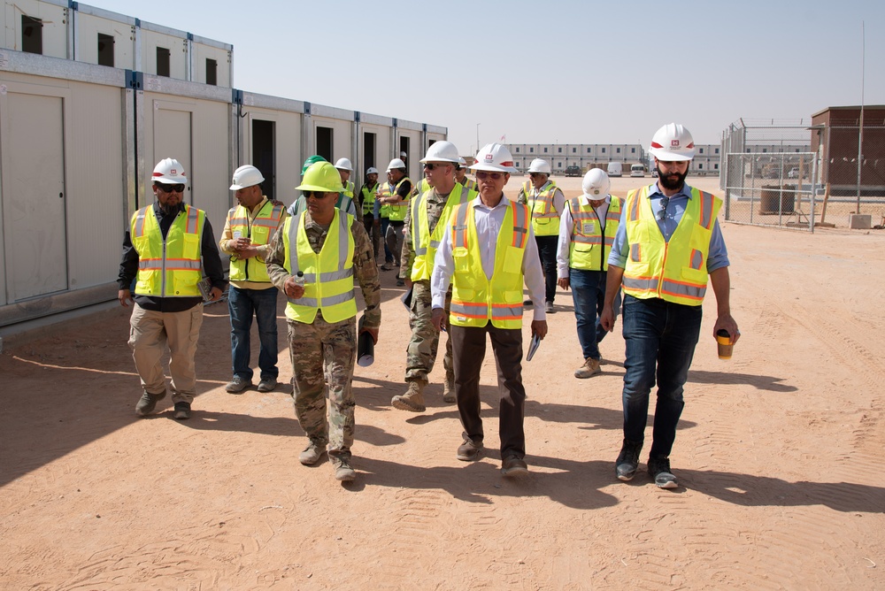 378th AEW command staff tours CHU construction