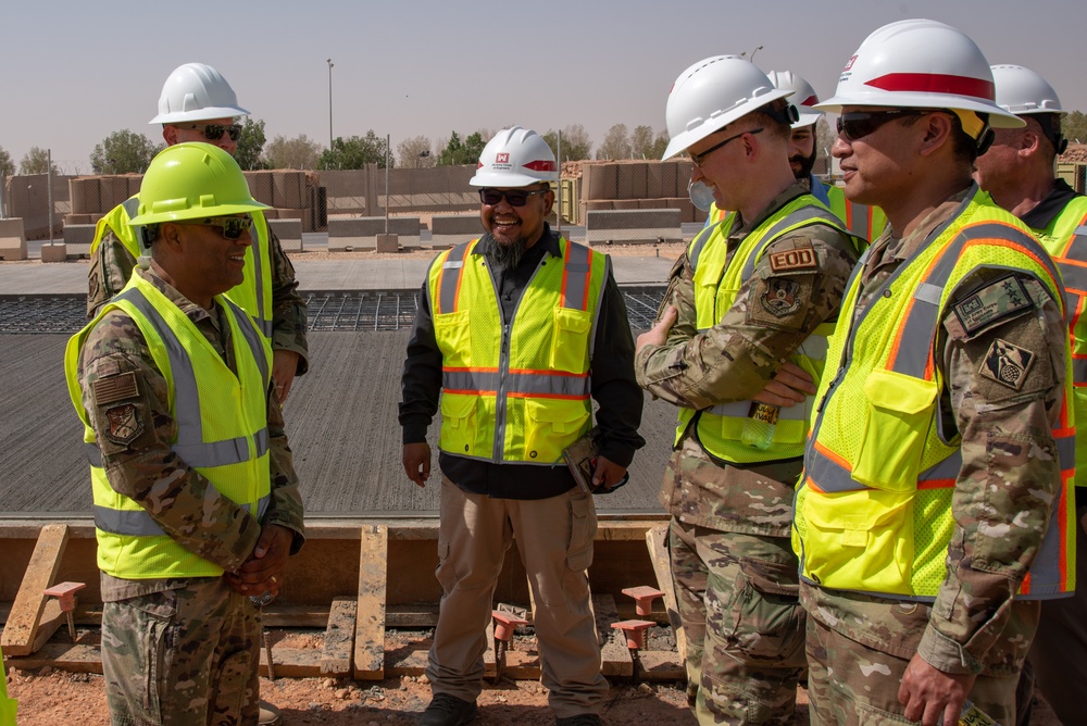 378th AEW command staff tours CHU construction