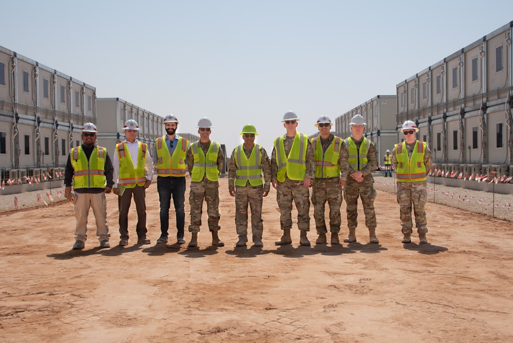 378th AEW command staff tours CHU construction