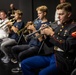 U.S. Marines and sailors with U.S. Naval Forces Europe and Africa perform at Vilkaviskis, Lithuania