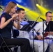 U.S. Marines and sailors with U.S. Naval Forces Europe and Africa perform at Vilkaviskis, Lithuania