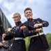 U.S. Marines and sailors with U.S. Naval Forces Europe and Africa perform at Vilkaviskis, Lithuania