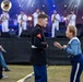 U.S. Marines and sailors with U.S. Naval Forces Europe and Africa perform at Vilkaviskis, Lithuania