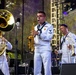 U.S. Marines and sailors with U.S. Naval Forces Europe and Africa perform at Vilkaviskis, Lithuania