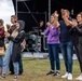 U.S. Marines and sailors with U.S. Naval Forces Europe and Africa perform at Vilkaviskis, Lithuania