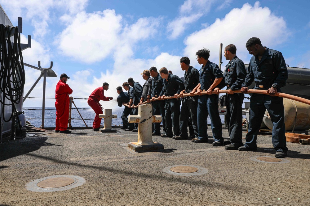 USS Carter Hall Conducts Damage Control Training