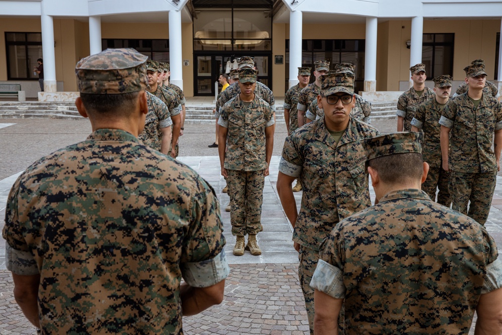 Cpl. Garcia reenlistment ceremony