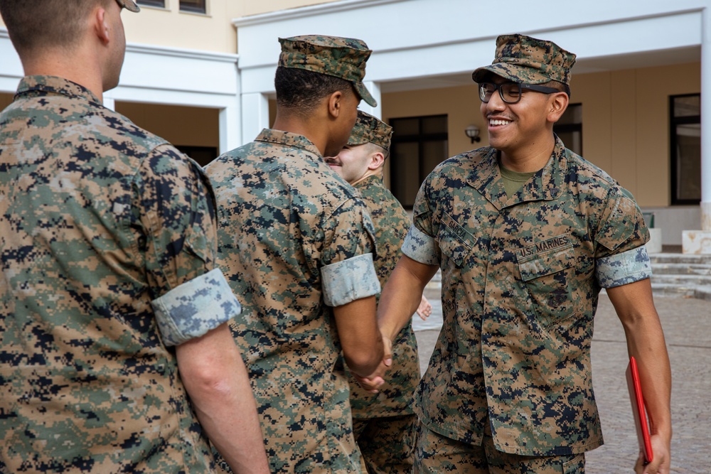 Cpl. Garcia reenlistment ceremony