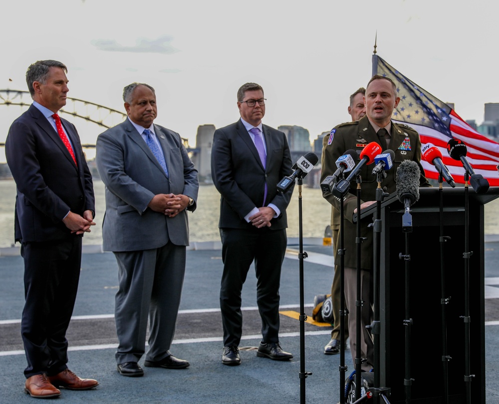 Talisman Sabre 2023 Opening Ceremony on board HMAS Canberra