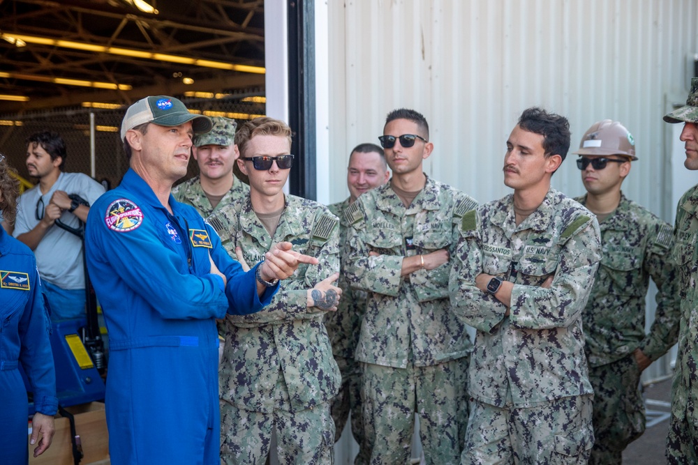 NASA and Canadian Space Agency Astronauts Meet with Sailors