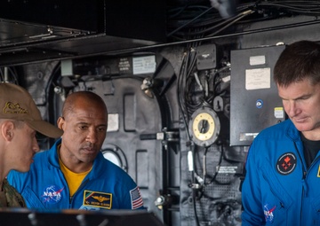 NASA and Canadian Space Agency Astronauts Meet with Sailors
