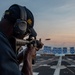 USS Rafael Peralta (DDG 115) conducts a marksmanship qualification course on the flight deck