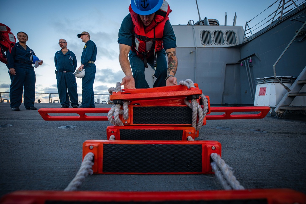 USS Carney (DDG 64) Conduct RHIB Ops During CSG-4 COMPTUEX