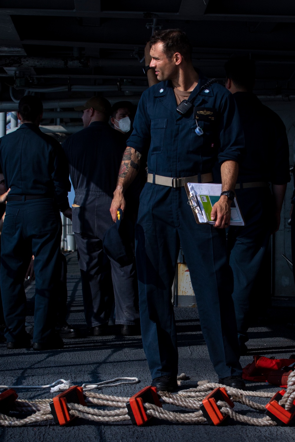 USS Philippine Sea (CG 58) Conducts Man Overboard Drill during CSG-4 COMPTUEX