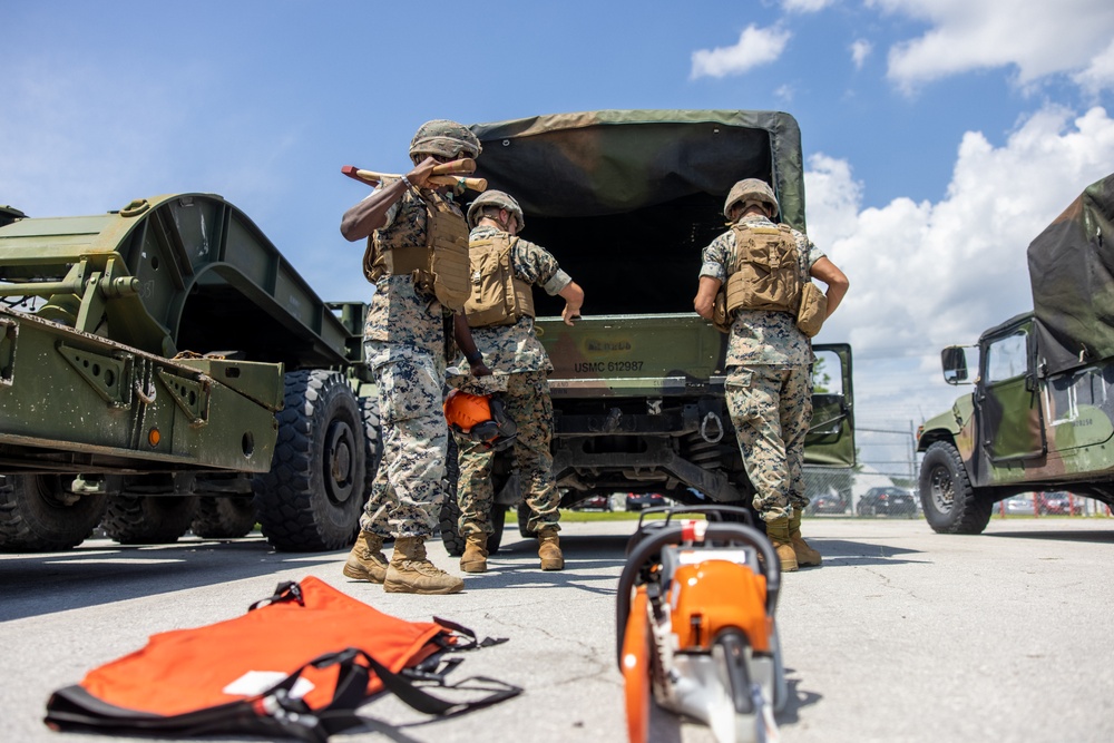 2nd Marine Logistics Group Conducts Destructive Weather Exercise