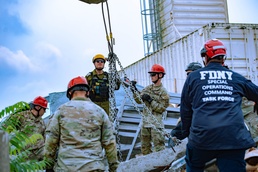 Israeli Home Front Command Soldiers train New York Army National Guard Engineers
