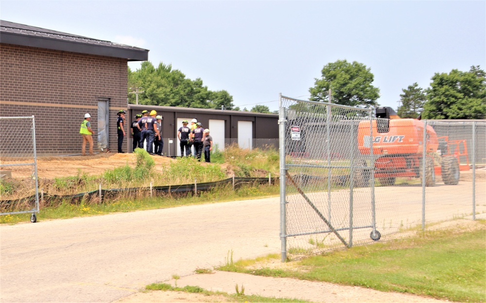 Fort McCoy firefighters visit brigade headquarters construction site