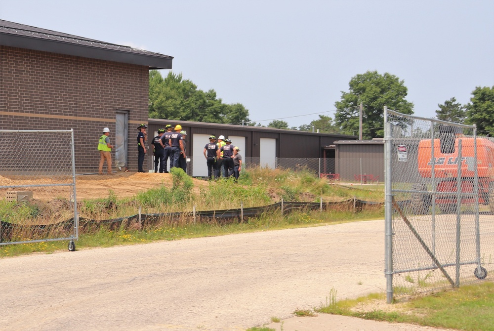 Fort McCoy firefighters visit brigade headquarters construction site