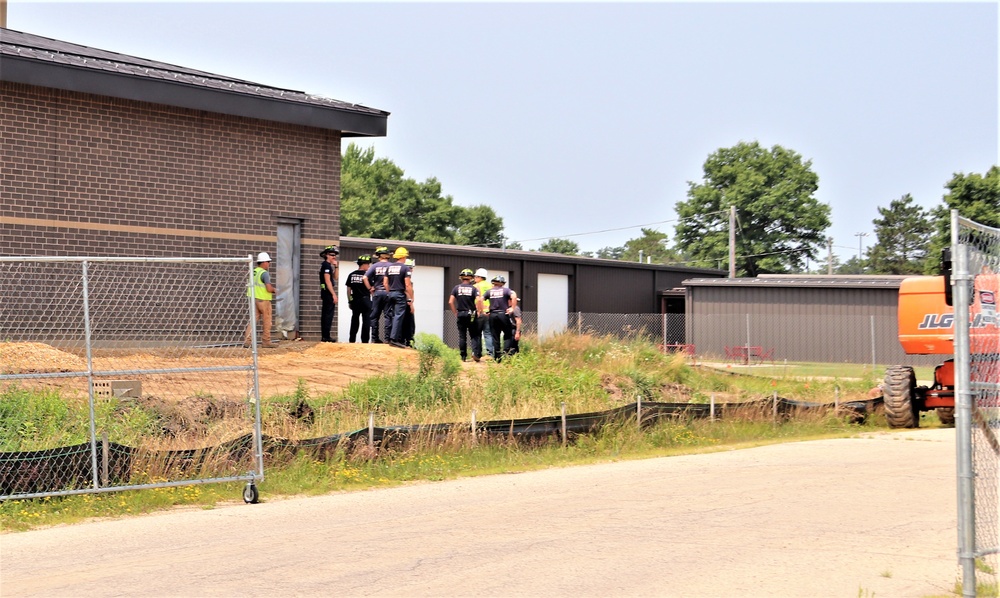 Fort McCoy firefighters visit brigade headquarters construction site