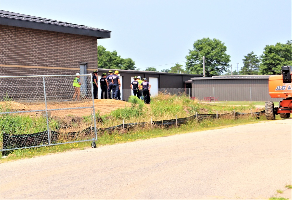 Fort McCoy firefighters visit brigade headquarters construction site