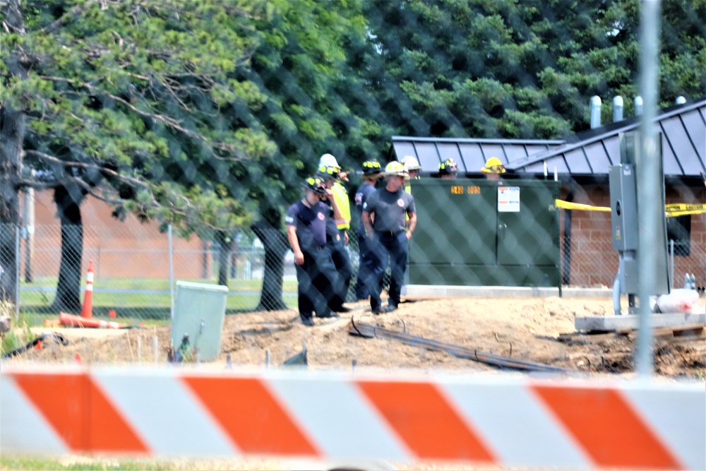 Fort McCoy firefighters visit brigade headquarters construction site