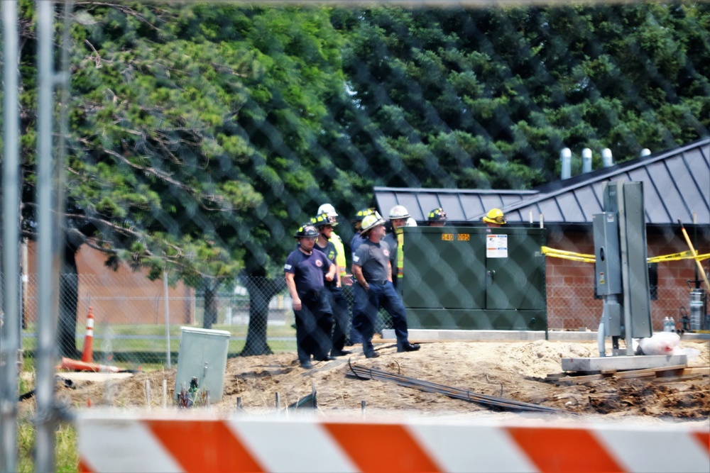Fort McCoy firefighters visit brigade headquarters construction site