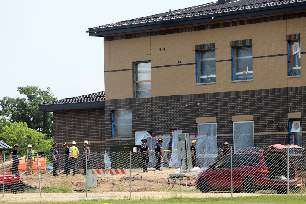Fort McCoy firefighters visit brigade headquarters construction site