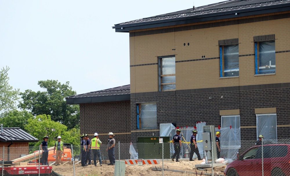 Fort McCoy firefighters visit brigade headquarters construction site