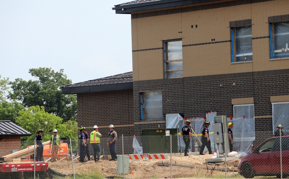 Fort McCoy firefighters visit brigade headquarters construction site