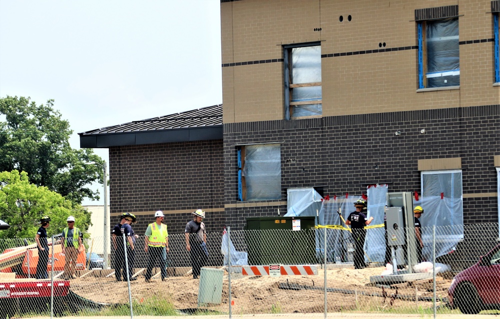 Fort McCoy firefighters visit brigade headquarters construction site