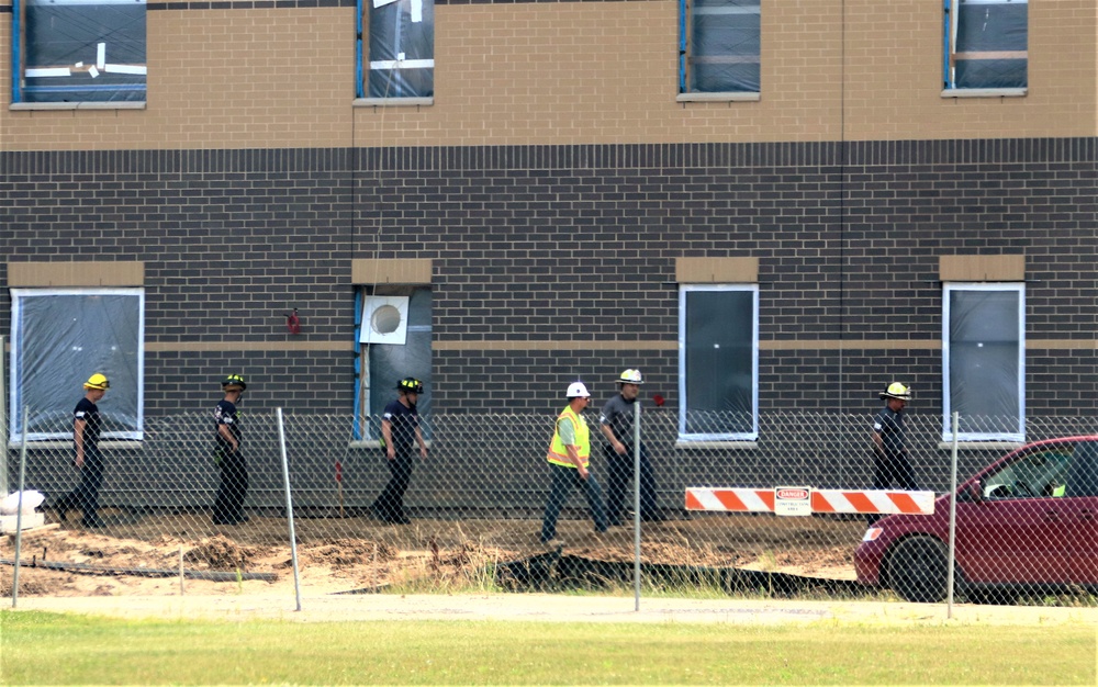Fort McCoy firefighters visit brigade headquarters construction site