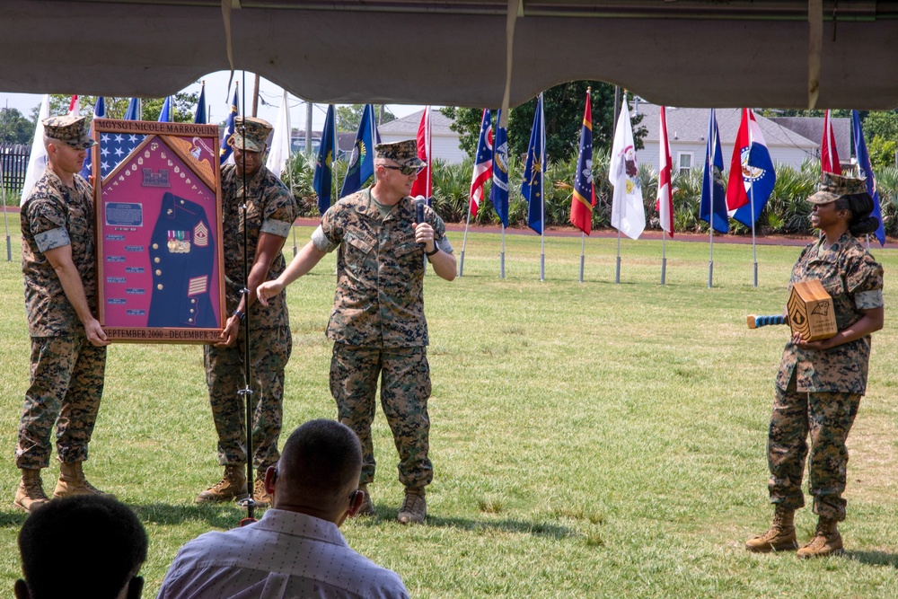 Master Gunnery Sgt. Nicole Marroquin Retires