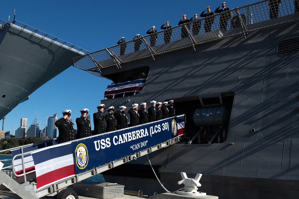 USS Canberra Commissioning in Sydney Australia