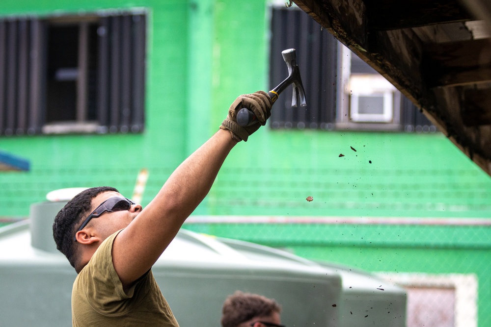 KM23: Mwan Elementary School Rain Gutter Installation Project