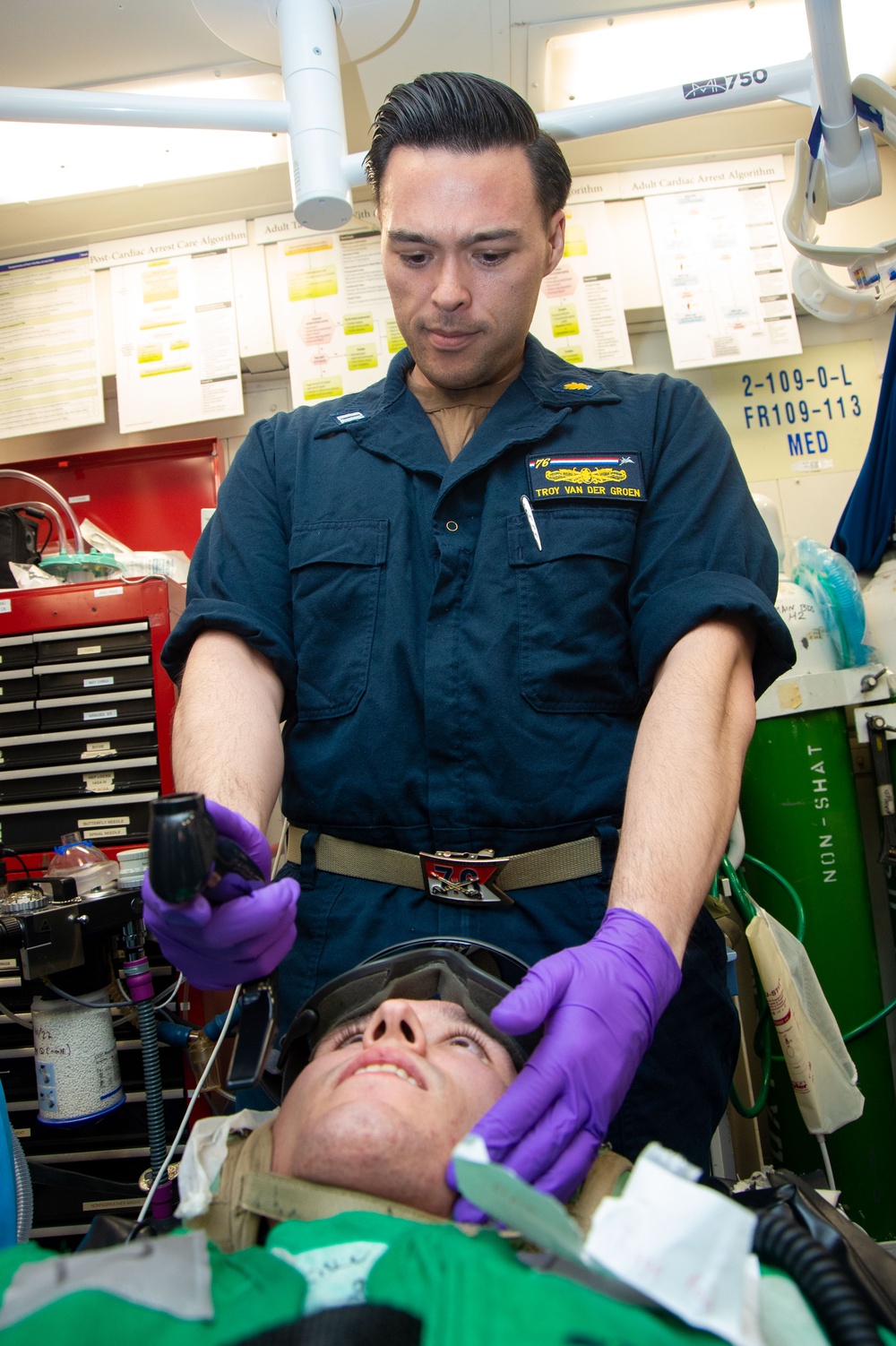 USS Ronald Reagan (CVN 76) conducts mass casualty drill