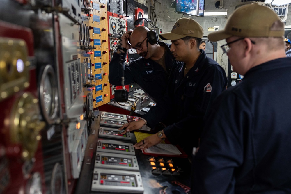 USS Bataan Sailors conduct engineering drills