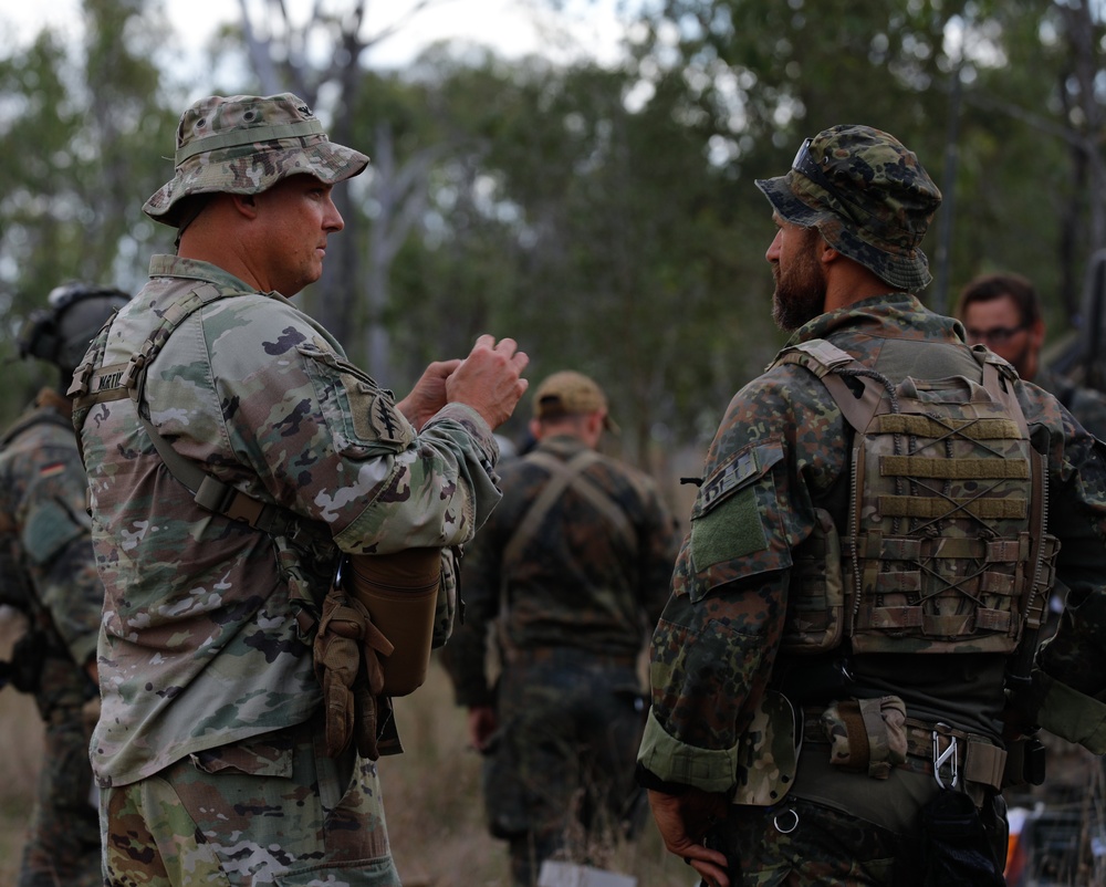 United States, Australian, and German Service Members Rally during Talisman Sabre 23