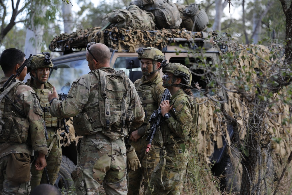 United States, Australian, and German Service Members Rally during Talisman Sabre