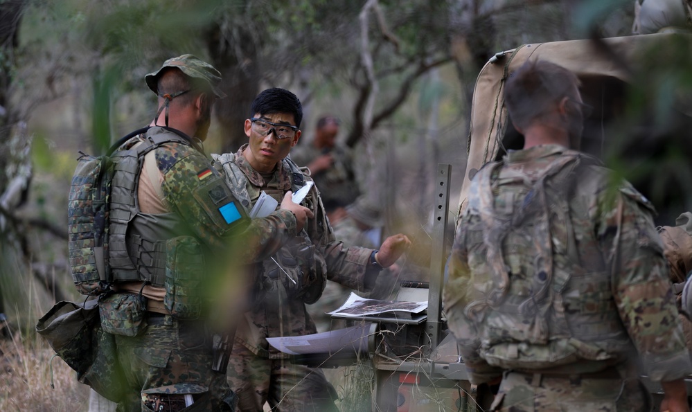 United States, Australian, and German Service Members Rally during Talisman Sabre 23