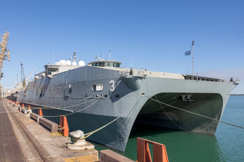 Exercise Talisman Sabre 23: USNS Millinocket departs in support of Marine Rotational Force - Darwin