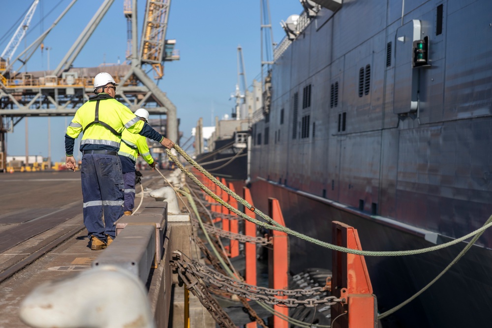 USNS Millinocket departs in support of MRF-D during Exercise Talisman Sabre 23