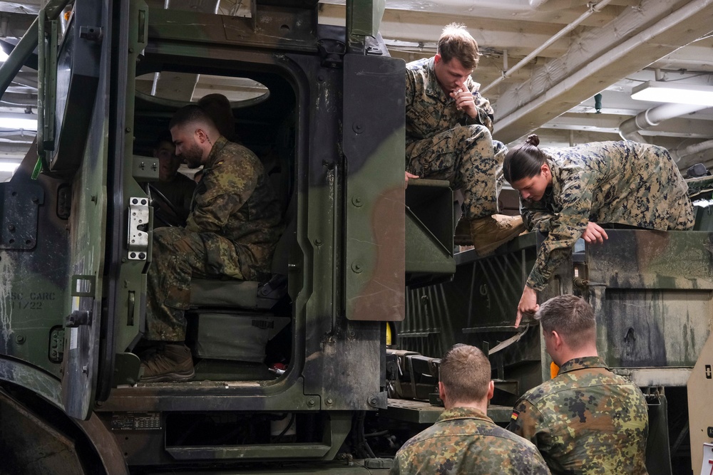 Truck Rehearsals aboard the USS New Orleans during Talisman Sabre 23